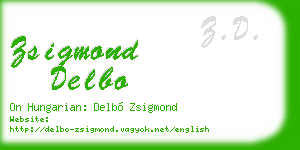 zsigmond delbo business card